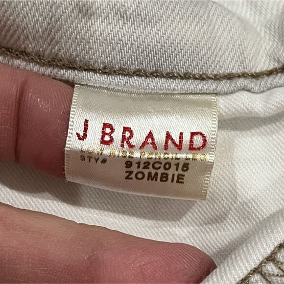 J Brand Womens 27 Low Rise Pencil Leg Distressed Skinny Jeans TALL Zombie Gray D - Picture 6 of 8